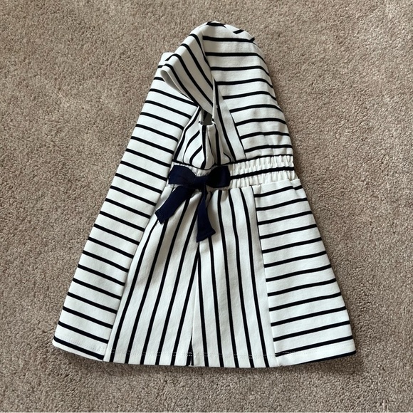 Habitual girl dress striped white navy blue bows details nautical classic 12m - Picture 2 of 7